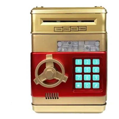 (Gold) Electronic Piggy Bank Password Coin Saving Box Kids