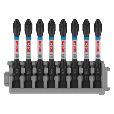 Professional 8pcs. Screwdriver Bit Set Phillips (Impact Control, PH2 Bits, Length mm, Pick and C