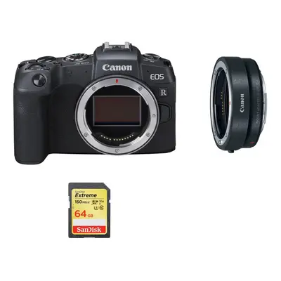 CANON EOS RP Body Black + EF-EOS R Adapter + SanDisk 64GB SD card