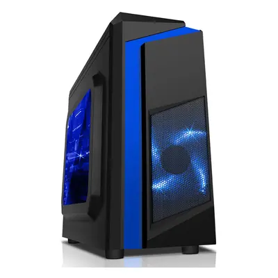 Fast Gaming PC Tower i5 16GB RAM 1TB GTX1050Ti 4GB Windows F3 Blue