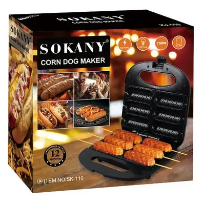 (Black, UK) Houselin Hot Dog Maker -Electric Nonstick Kitchen Baker, Perfect for Hot Dogs on A S