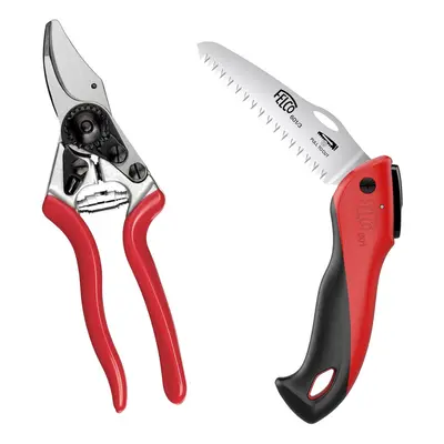 Felco Model Compact Set - small hand secateurs and folding pruning saw