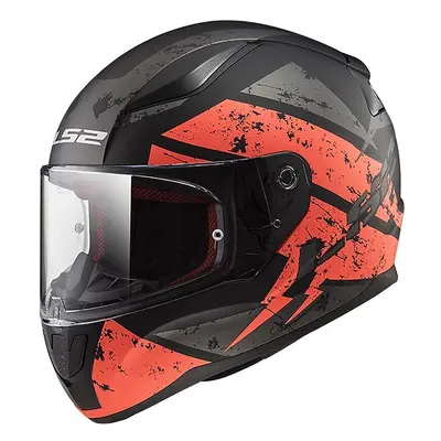 (X-Small) LS2 FF353 Rapid Deadbolt Orange Full Face Motorcycle Helmet