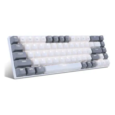 Portable 60% Gaming Mechanical Keyboard, Minimalist MK-Box Ice Blue Backlit Compact Keys Wired O