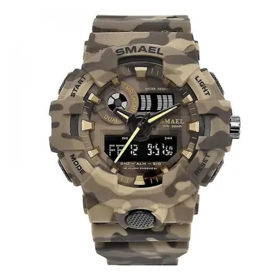 Digital Watch Camouflage Militray Dual Display Men Sports Outdoor Wr