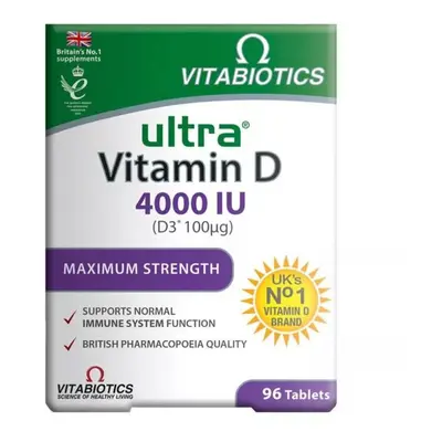 Vitabiotics Ultra Vitamin D3 4000IU Maximum Strength Tablets For Healt