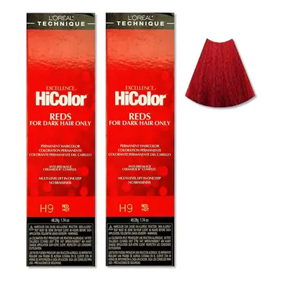 (H9 - Pack of 2) L'Oreal HiColor H9 Red Hot For Dark Hair