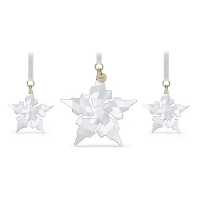 SWAROVSKI Christmas Ornament Annual Edition Set of Clear Crystal