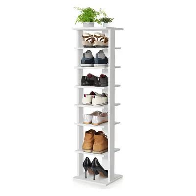 7-Tier Shoe Rack Hallway Shoe Storage Organizer Bathroom Display Shelf