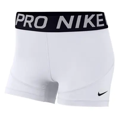 Nike Women's Pro 3"" Training Short (White/Black/Black Small)