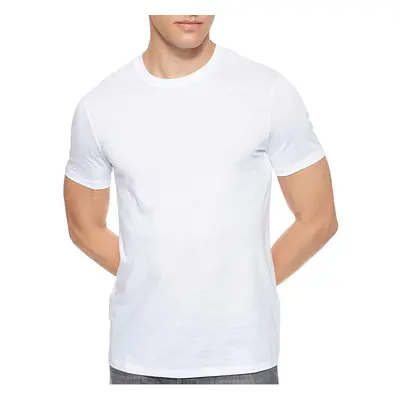 A|X ARMANI EXCHANGE Men's Solid Colored Basic Pima Crew Neck - white - Large