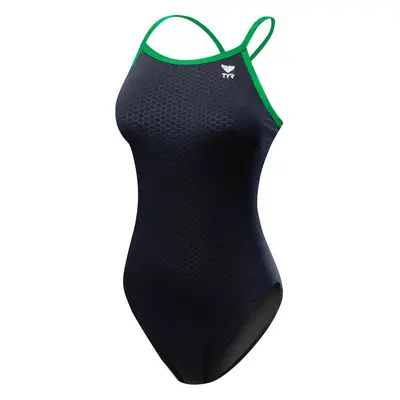 TYR Womens Hexa Diamondfit Swimsuit Black/Green