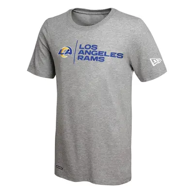 New Era NFL Men's Gametime Dri-Tek Cool Grey Short Sleeve T-Shirt, Los Angeles Rams, Small