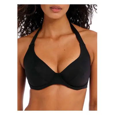 Freya Jewel Cove Banded Underwire Halter Bikini Top 36H Plain Black