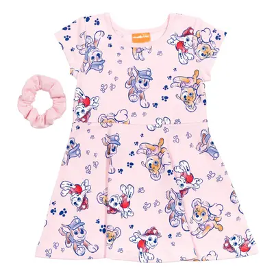 Paw Patrol Chase Marshall Skye Toddler Girls French Terry Dress Scrunc