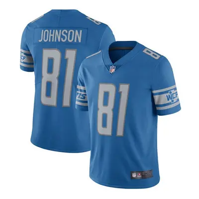 (Men's-S, Blue) T-Shirt Detroit Lions Calvin Johnson Jersey - Men's