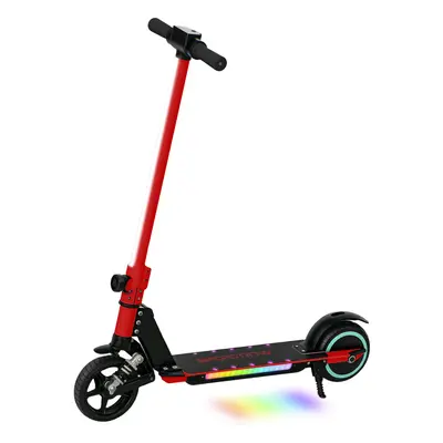 SPORTNOW Folding Electric Scooter w/ LED Lights and Display, Red