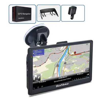 HuxMotor inch Sat Nav, UK Maps (FREE Lifetime Updates), Sat Navs for Car/Truck/Lorries/HGV/Motor