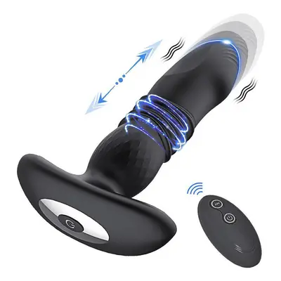 Wireless Remote Telescopic Vibrator for Men Women?Black?