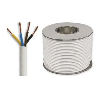 3184Y 1.0mm_ White Core Round Flexible Cable, Amps, 50m