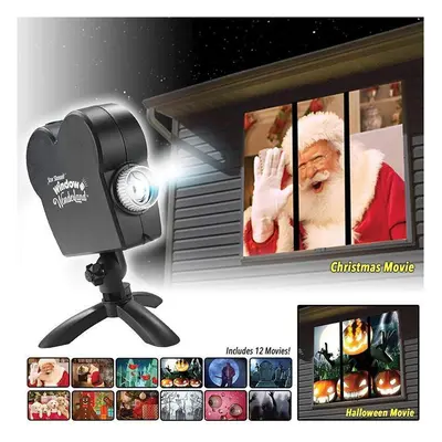 CZHONG-Christmas Halloween Laser Projector Movies Light Mini Window