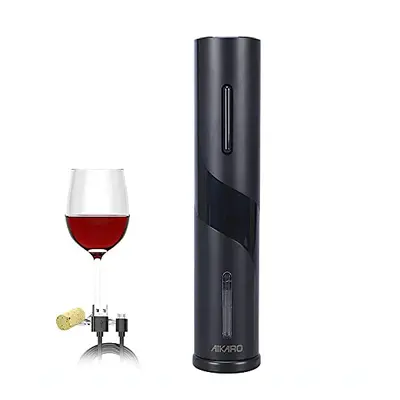 AIKARO Electric Wine Bottle Opener Automatic Electronic Corkscrew, Rechargeable