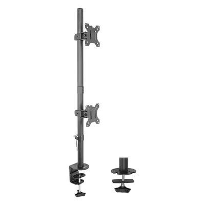 VIVO Dual LCD Monitor Desk Mount Stand Heavy Duty Stacked, Holds Vertical Screens up to 32" (STA