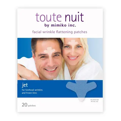 Toute Nuit Wrinkle Patches, Face Tape, Jet - Extra Large UNISEX Frown Lines Plus and Forehead - 