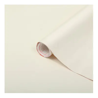 (10m) GLOSSY LIGHT CREAM sticky back plastic vinyl wrap film (45cm wide)