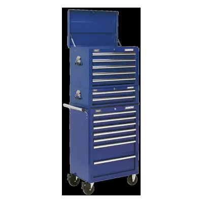 Topchest, Mid-Box & Rollcab Combination Drawer with Ball-Bearing Slides - Blue