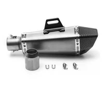 (Titanium body carbon mouth) 36mm-51mm Motorcycle Aluminum Full Exhaust Muffler Pipe System Univ