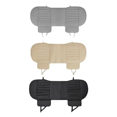 (Beige) PU Leather Car Rear Seat Covers Universal Seat Protector Seat Cushion Pad Mat 138X49cm