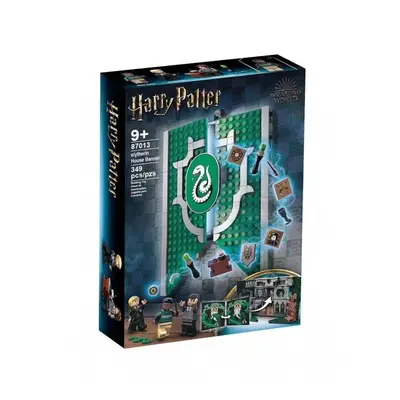 (Slytherin House Banner Set) For LEGO Harry Potter House Banner Set Common Room Toy Collectible 