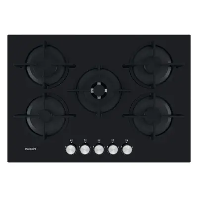 Hotpoint HGS72SBK 73cm Gas Hob - Black