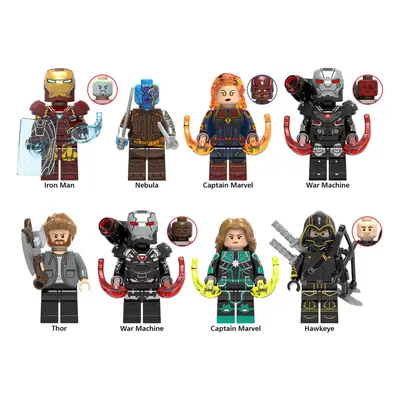 (8PCS-H) 128PCS Marvel Avengers Super Heroes Mini Figures DC Set Fit Lego