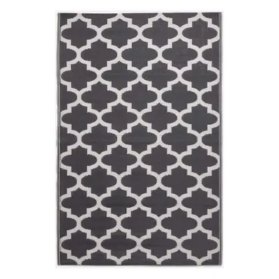 (150 x cm) Nola Geometric Black & White Outdoor Rug