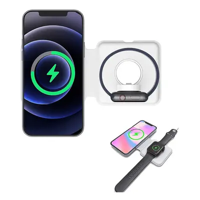 Chronus in Folding Duo Fast Wireless Charger, Qi 3.0 PD 15W Fast Charging for Mag-Safe iPhone 12