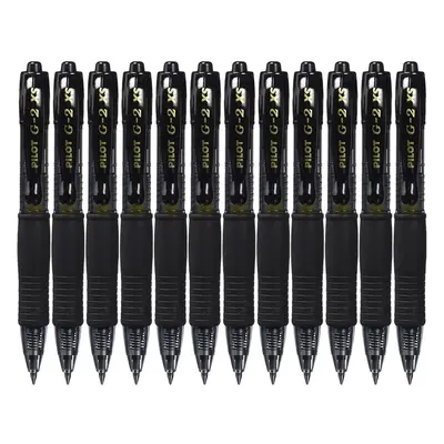 Pilot G207 Pixie Retractable Gel Rollerball 0.7 mm Tip (Pack of 12) - Black