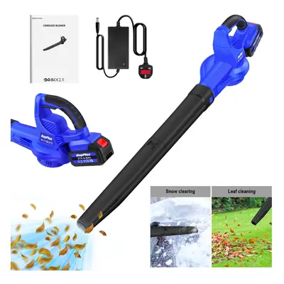 Leaf Blower Cordless Garden Blower with 4.0Ah Battery Lightweigth for Dust Snow Leaf