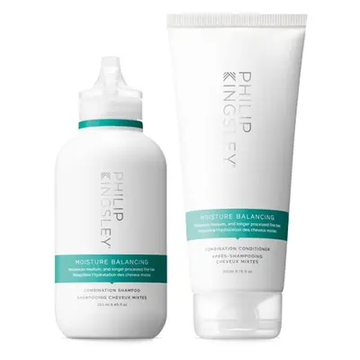 Philip Kingsley Moisture Balancing Shampoo and Conditioner Set for Dry Oily Combination Hair Hyd