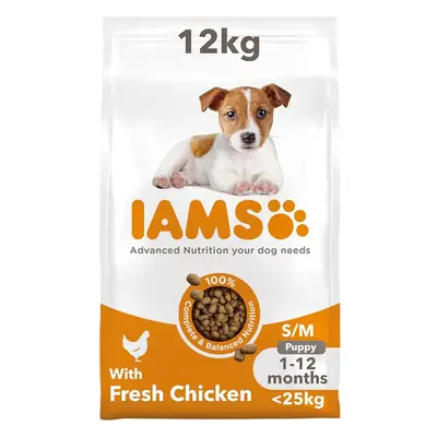 IAMS Complete Dry Dog Food for Puppy Small and Medium Breeds with Chicken kg