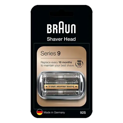 Braun Series Electric Shaver Replacement Cassette Cartridge Foil, 92S, Silver - EU Blister