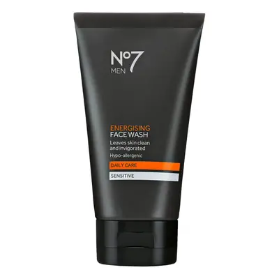 No7 Men Energizing Face Wash - Soap Free Hypoallergenic Cleanser for Oily Skin - Daily Face Clea