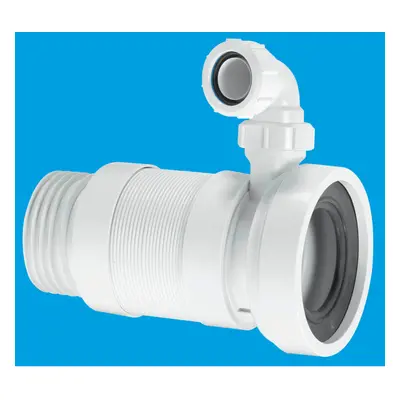 McAlpine WC-F23SV 97-107mm Inlet x 3Â½"/90mm Outlet Straight Flexible WC Connector with 1Â¼ Univ