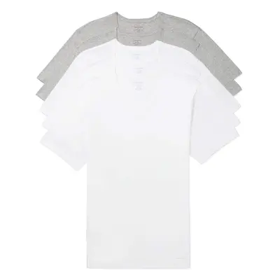 Calvin Klein Mens Cotton Classic 5Pack Slim Undershirts White Grey Heather Small