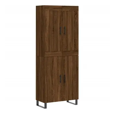 (brown oak, doors) vidaXL Highboard Sideboard Tall Storage Cabinet Side Cabinet Engineered Wood