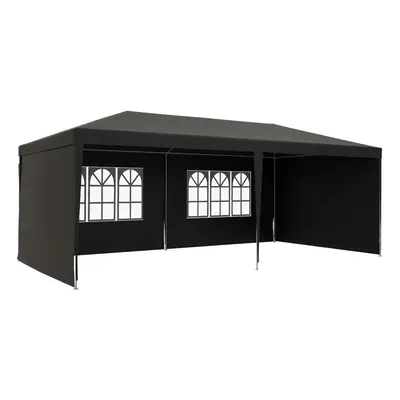 Outsunny 6m x 3m Garden Gazebo Marquee Canopy Party Tent Canopy Patio Dark Grey