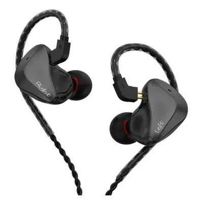 (Black, Without Mic) Dynamic Wired In-Ear Earphones Monitor Noise Cancelling Sport Music Headpho