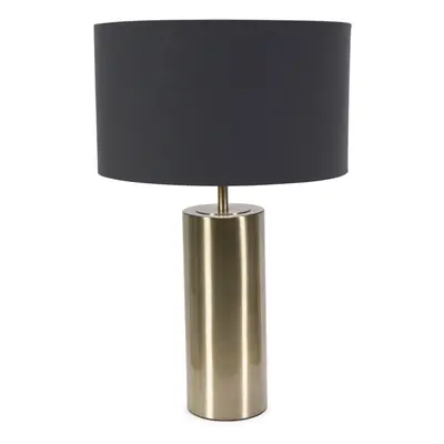 ValueLights Lexy Black Shade with Gold Dimmer Touch Table Lamp & Bulb