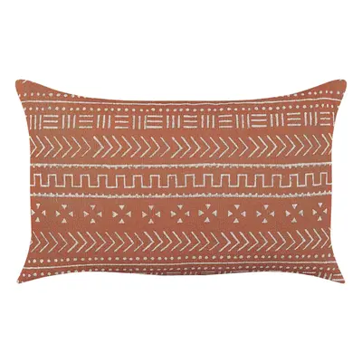 Cotton Cushion Geometric Pattern x cm Orange ORLAYA